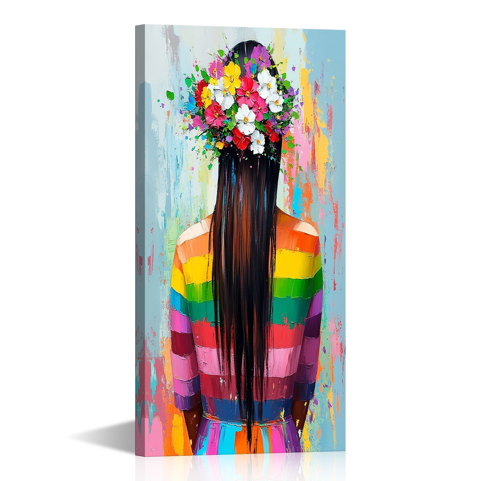 Woman's Back With Flower Crown