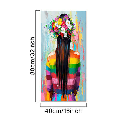 Woman's Back With Flower Crown