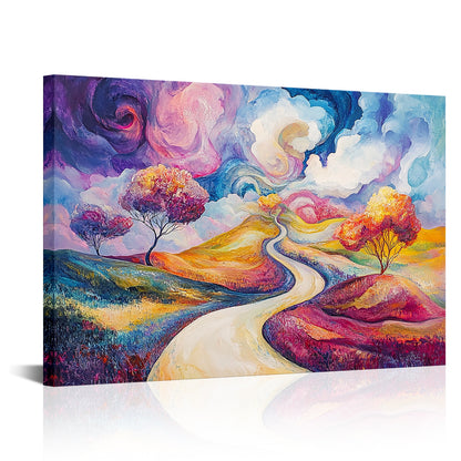 Winding Road Through Colorful Landscape