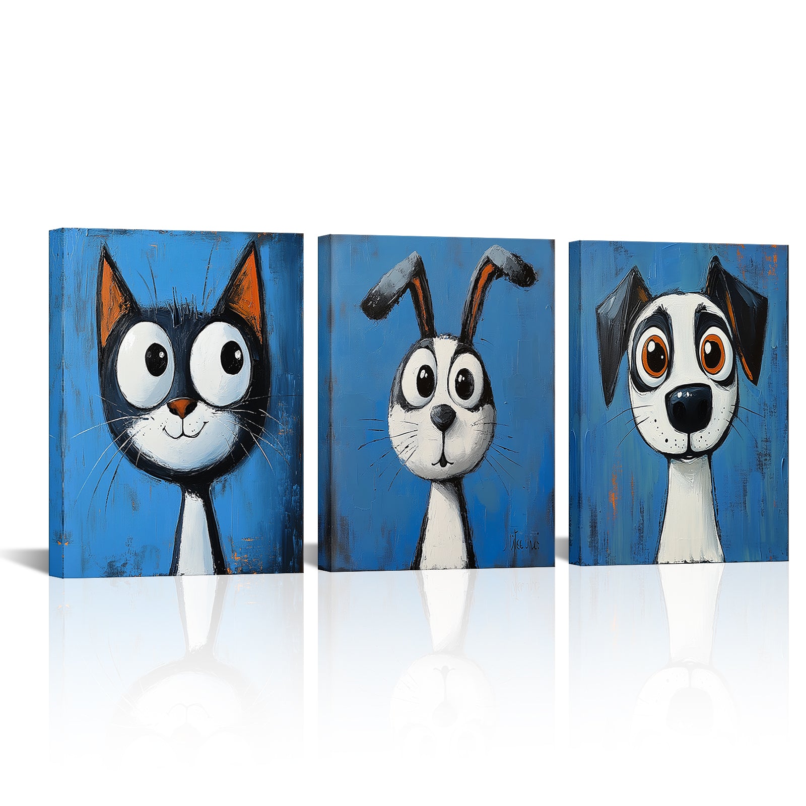 Cute Cat Dog Animals canvas print offers