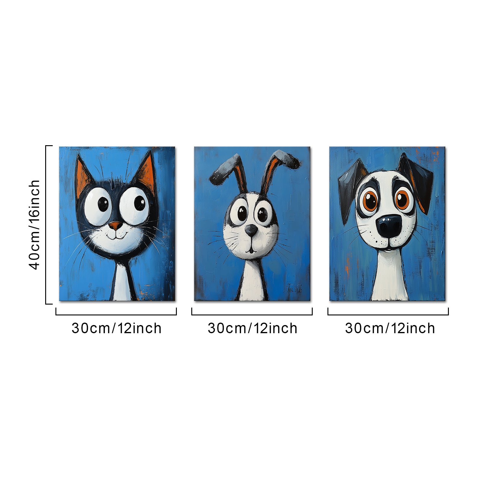Cute Cat Dog Animals canvas print offers