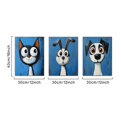 Cute Cat Dog Animals canvas print offers