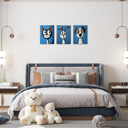 Cute Cat Dog Animals canvas print offers