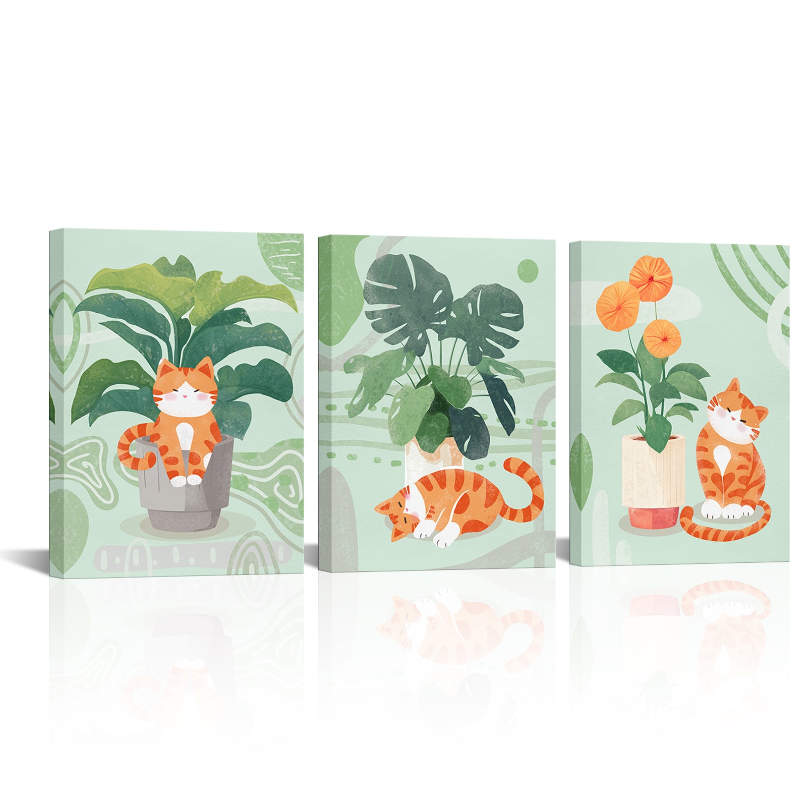 Potted Plants And Cats