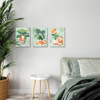 Potted Plants And Cats