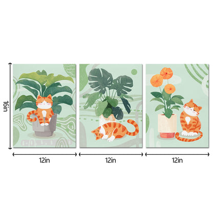 Potted Plants And Cats