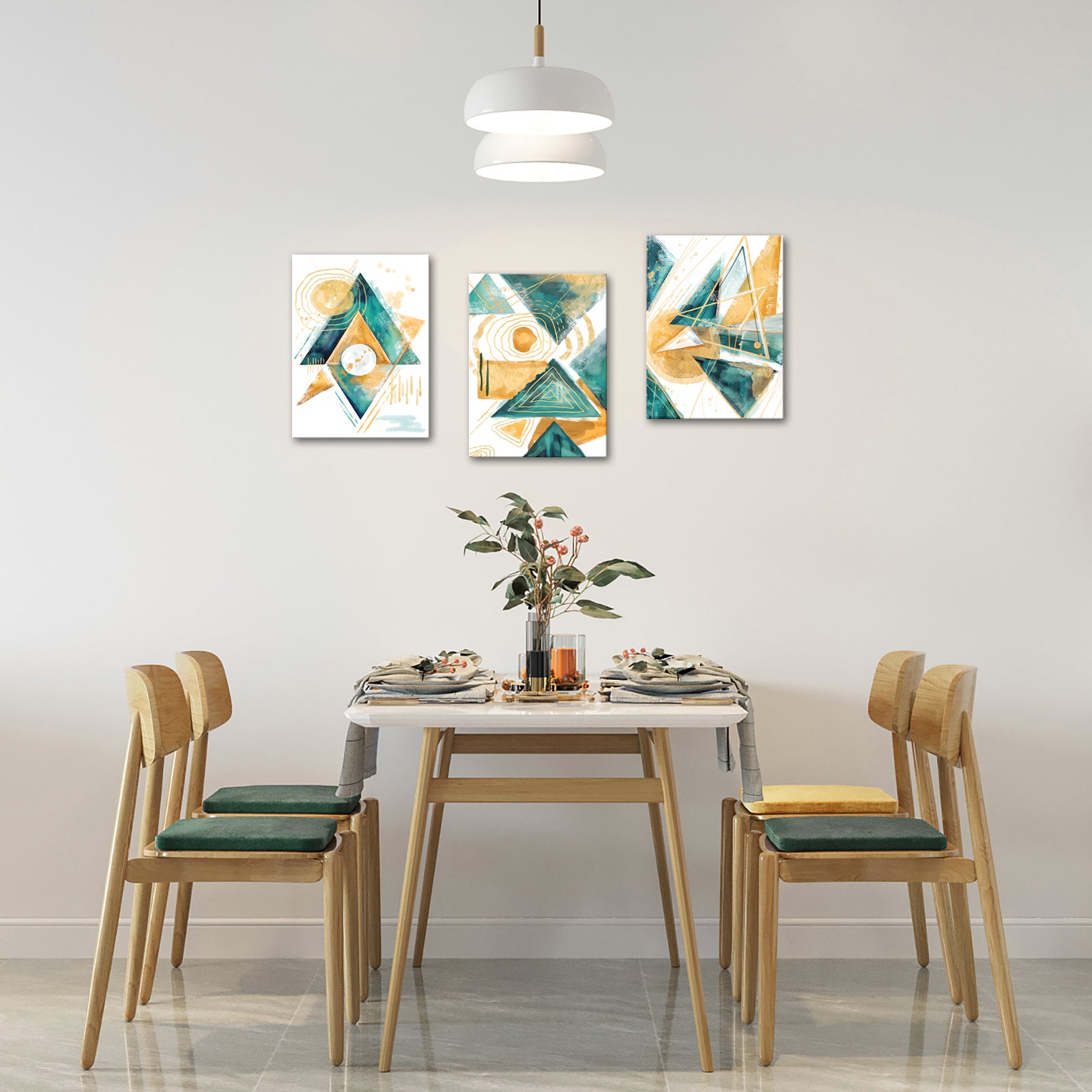 Abstract Triangles Circles Lines