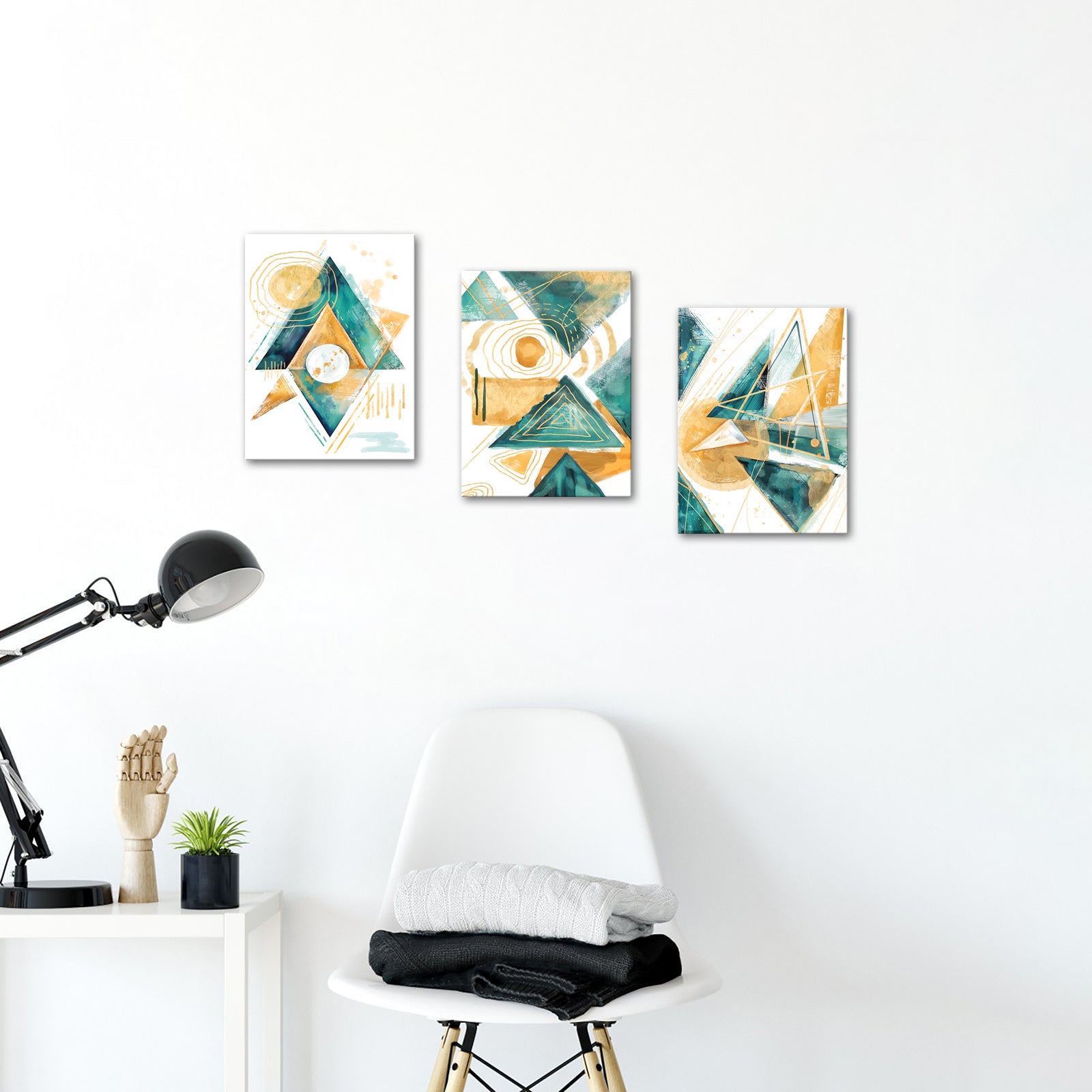 Abstract Triangles Circles Lines