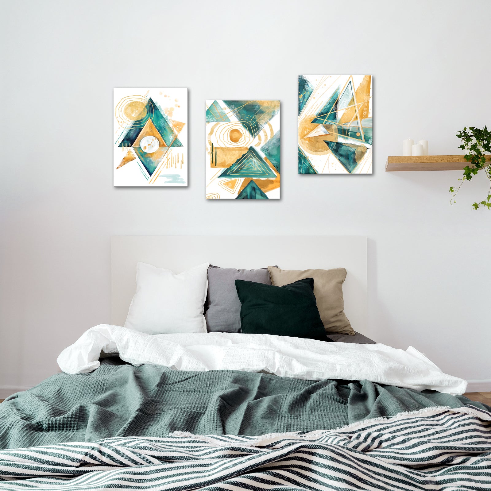 Abstract Triangles Circles Lines
