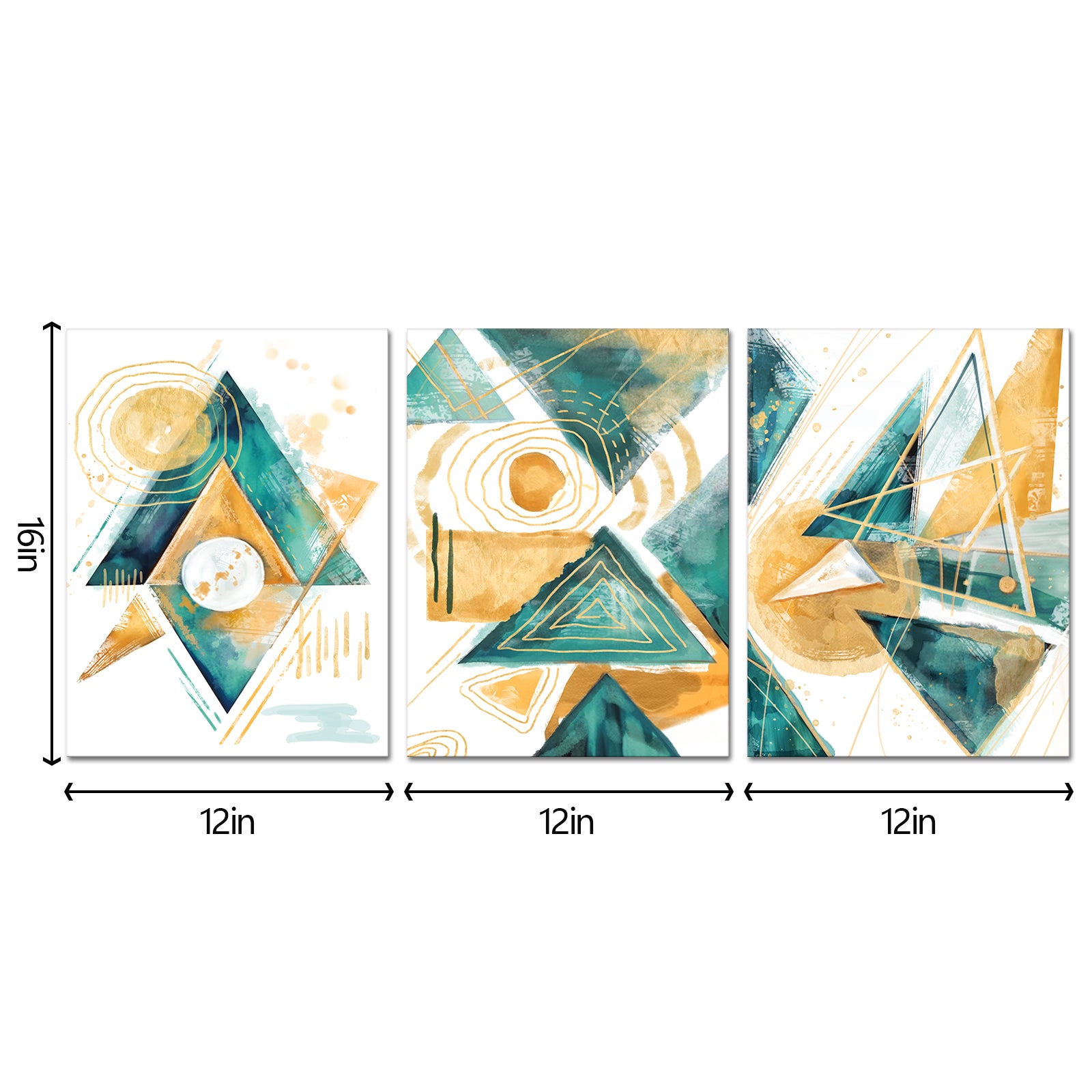 Abstract Triangles Circles Lines
