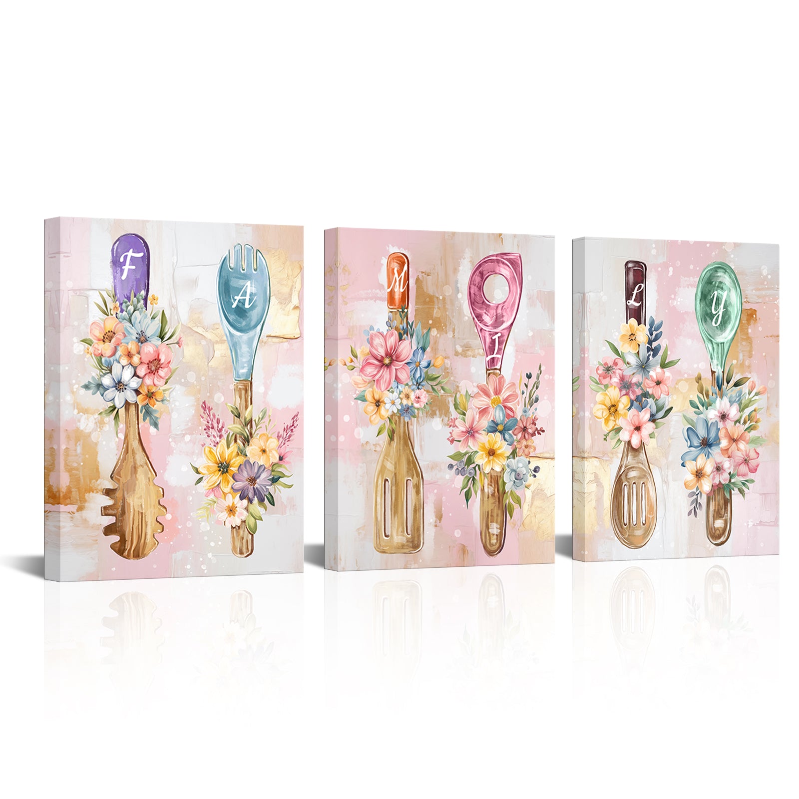 Pastel-Colored Spoons And Forks