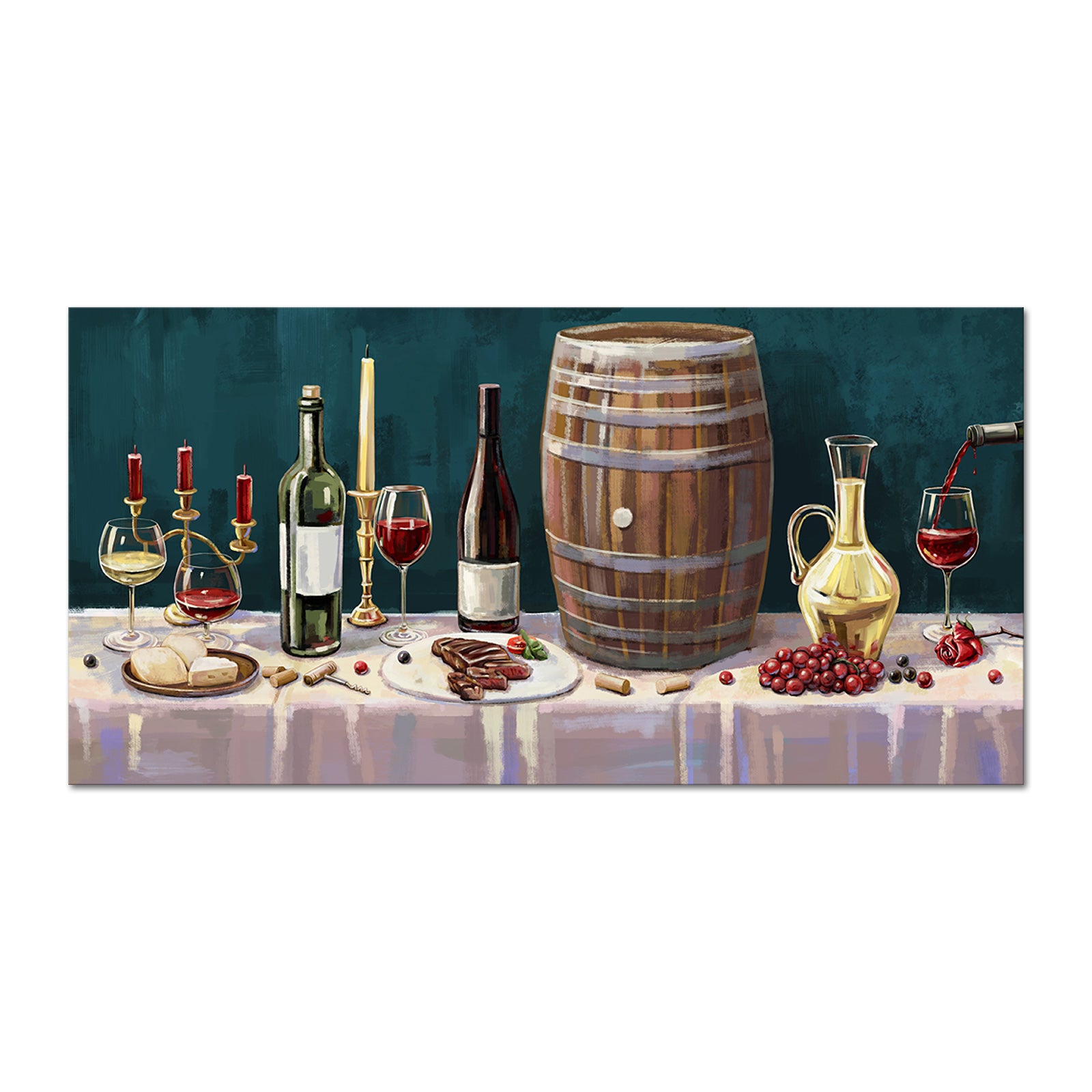 Wine Feast canvas print sale for dining room