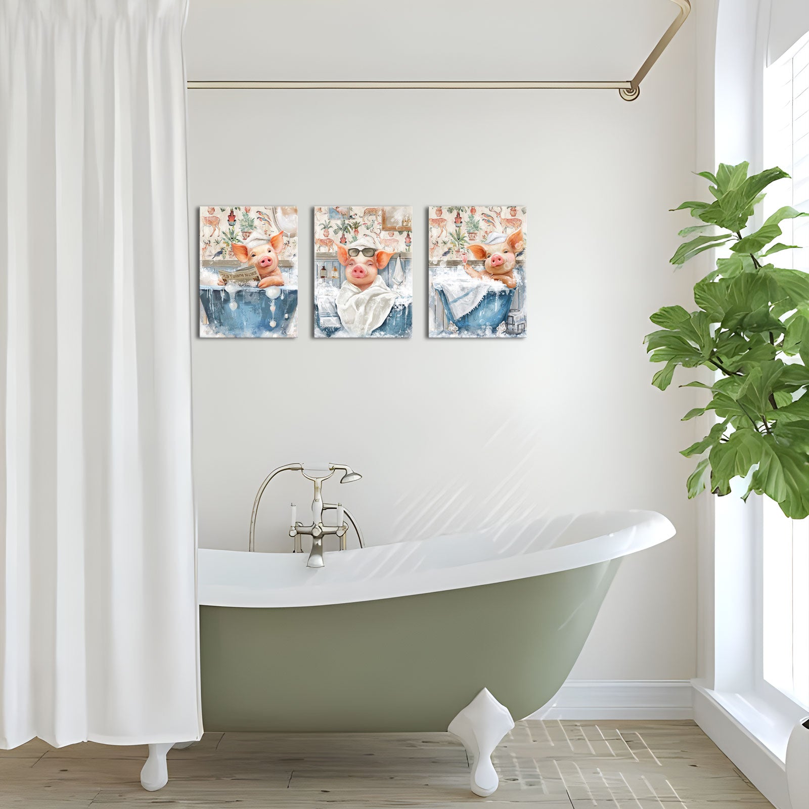 custom canvas for bathroom