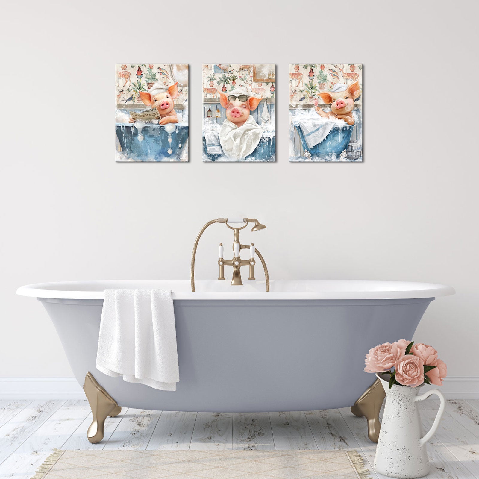 custom canvas for bathroom