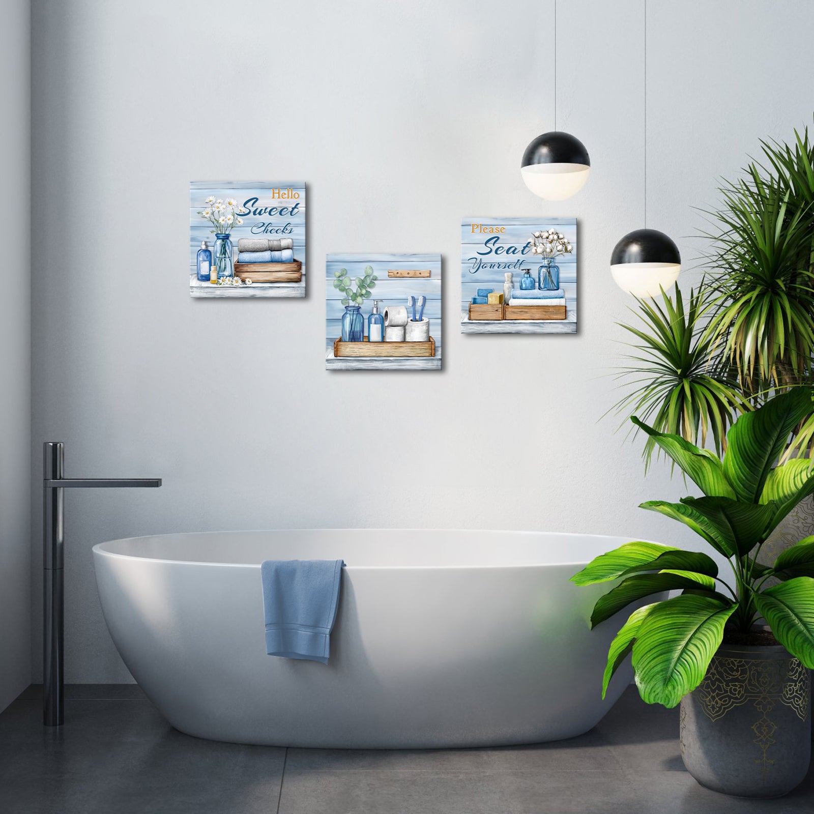 3 piece canvas wall art set for bedroom