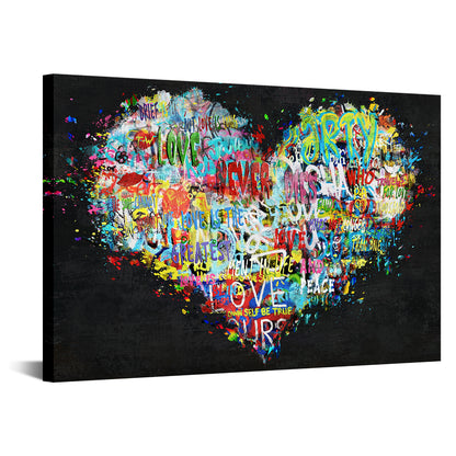 Graffiti-Style Heart-Shaped Design