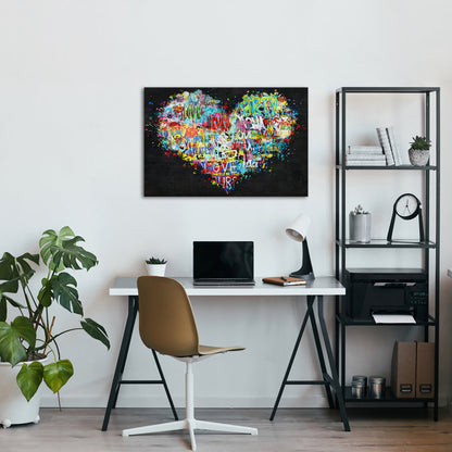 Graffiti-Style Heart-Shaped Design