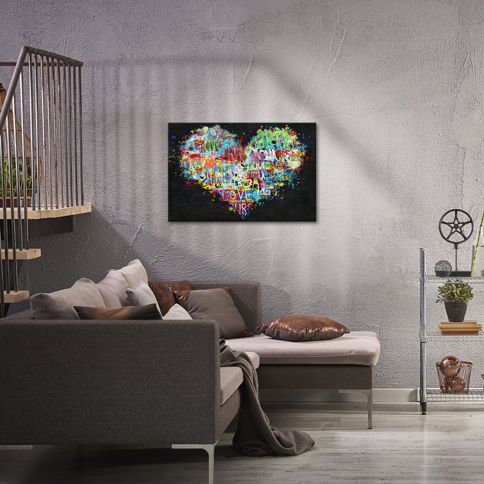 Graffiti-Style Heart-Shaped Design