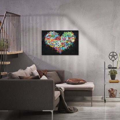 Graffiti-Style Heart-Shaped Design