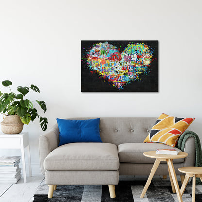 Graffiti-Style Heart-Shaped Design