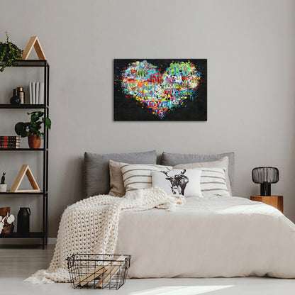 Graffiti-Style Heart-Shaped Design