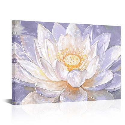 purple lotus gallery wrapped canvas prints for livingroom